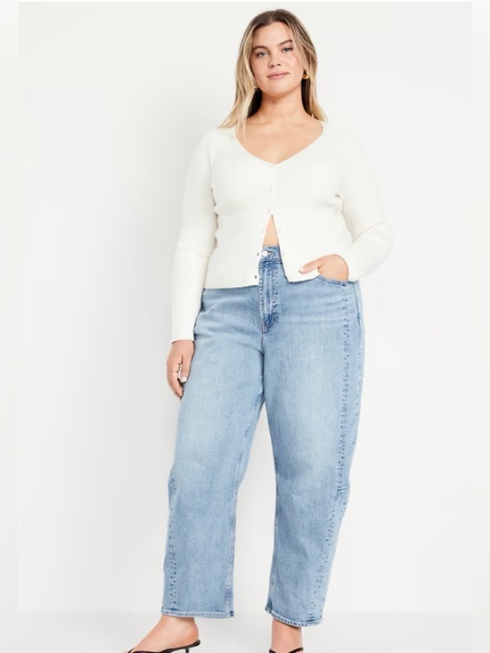 Old Navy Denim - Everyday Normcore Old Navy Light Blue High Rise Barrel Leg Jeans Basic Capsule